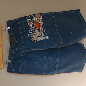 Men's Marithe Francois Girbaud Fat Albert And Band  Embroidered Jean Sho…